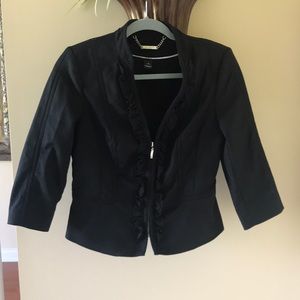 Adorable ruffled black jacket